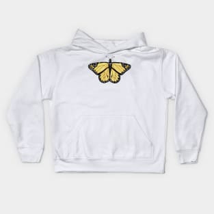 Yellow Butterfly Kids Hoodie